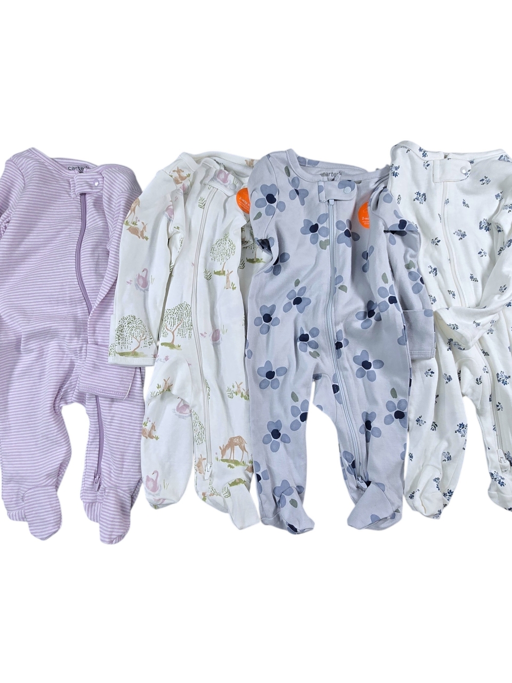4-Pack Carter’s Baby Girl Footed Pajamas Sleep & Play Multi Sz 3 Months